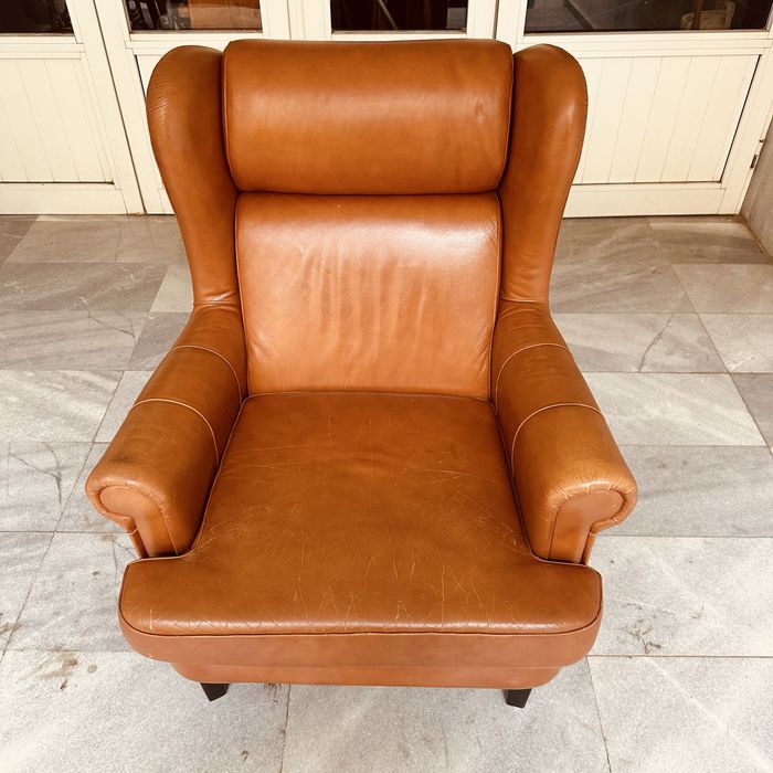 Кожен фотьойл тип „крилинг“ – отлично състояние