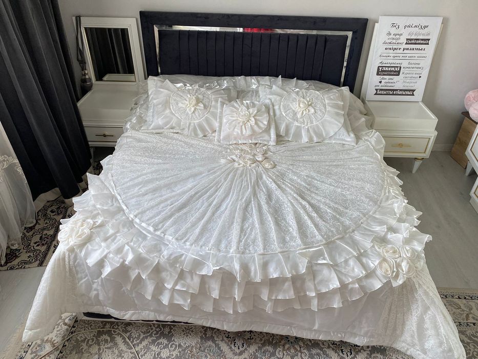 Плед свадебный белый