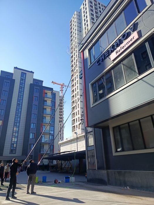 Уборка, после ремонта, мойка окон фасада,ойна йувиш альпинисты
