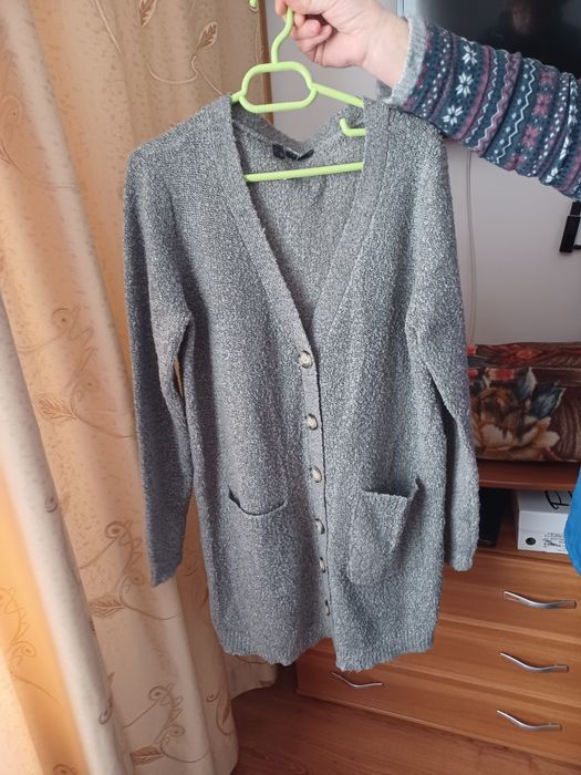 cardigan damă bej și gri