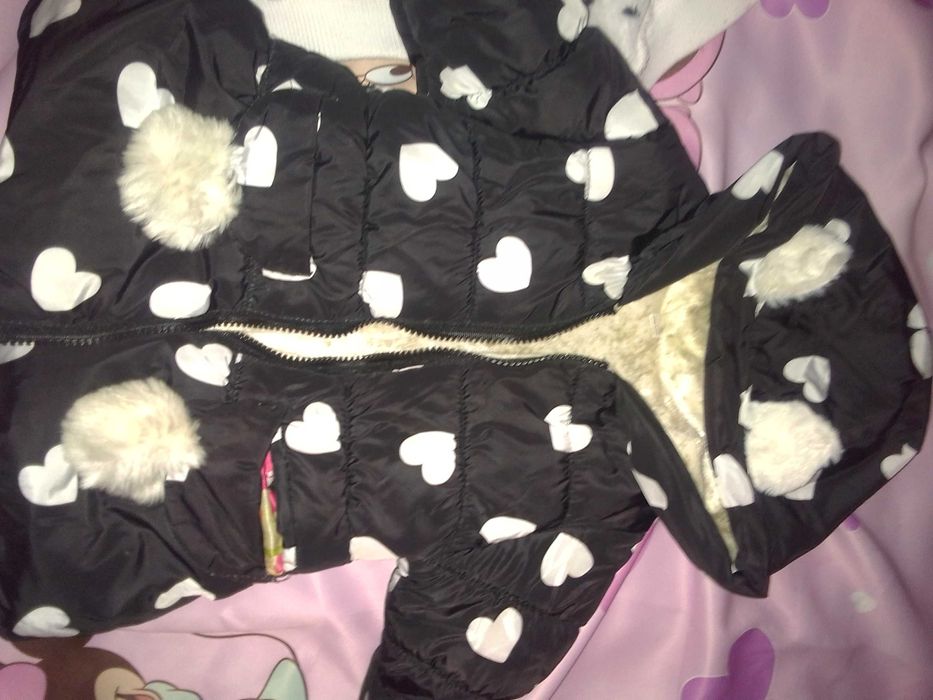 Зимен сет за момиче със сърца