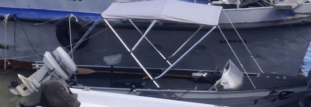 Barca Canadian 440P Aluminiu, Motor 25 CP + piese, Sonar Humminbird, Biminitop