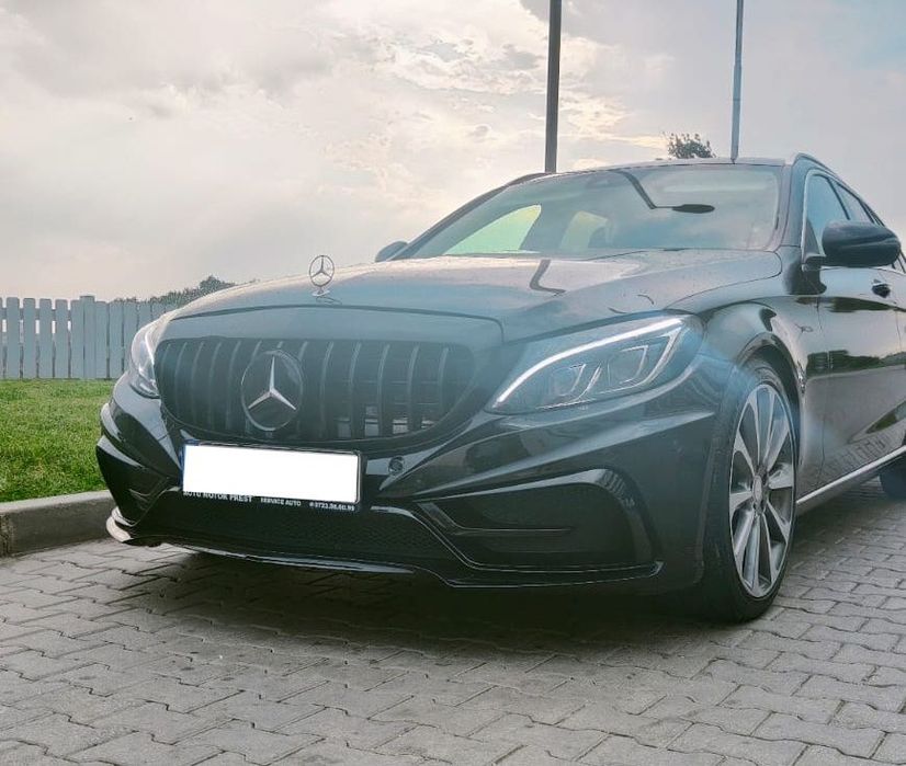 Bara Fata Mercedes C-Class W205 Limo Coupe Station Wagon Cabiolet (2014-2019) Fara Grila Centrala