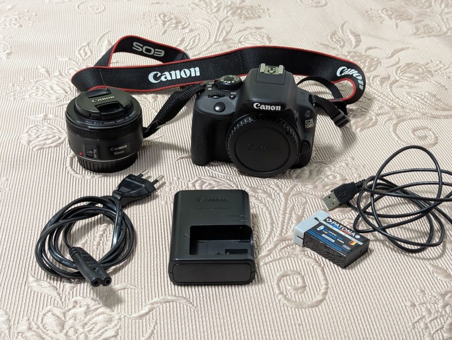 Canon eos 100D / obiectiv 50 mm f1.8/ impecabil