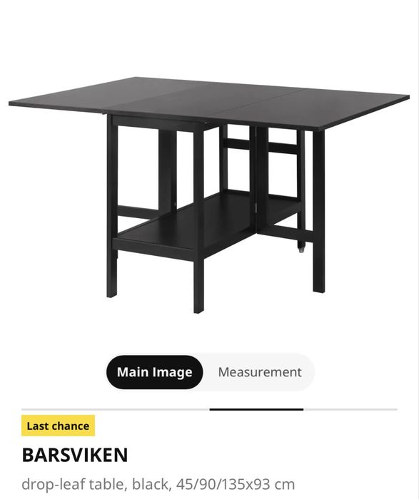 Masă extensibila Ikea cu 6 scaune pliabile și perne