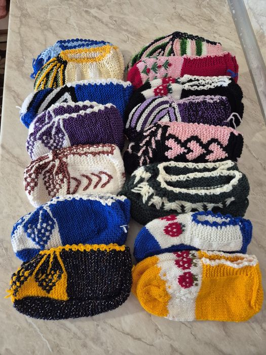 Ръчно плетени дамски терлици