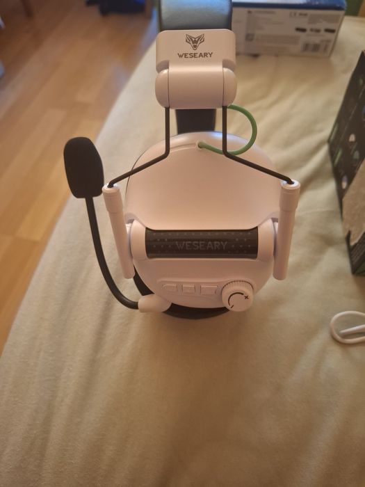 WESEARY WG2 2.4GHz безжични геймърски слушалки с микрофон за PS5 PS 4 PC Switch Mac мобилни устройства PS5 слушалки със 7.1 стерео Bluetooth слу