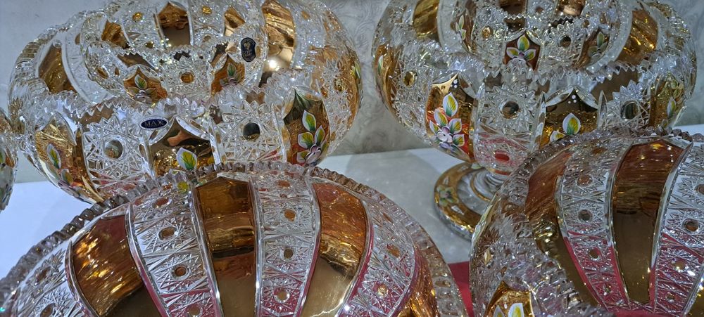 Чехословакия богема хрусталь вазы 14 штук новый