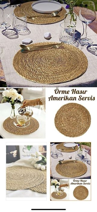 Подтарельник для сервировки стола комплект 6шт 30см