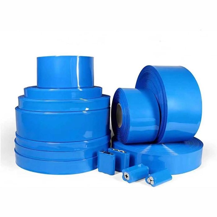 Tub termocontractabil Cellpack albastru pentru acumulatori și baterii 18650, la metru (1 m), diametre 120 mm, 160 mm și 200 mm