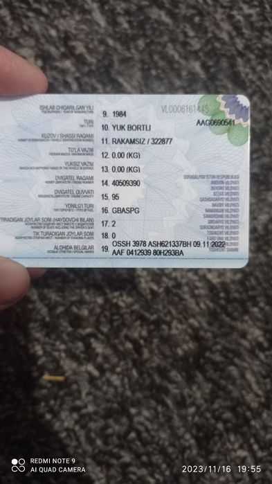 Uvazig mashina yaxshi