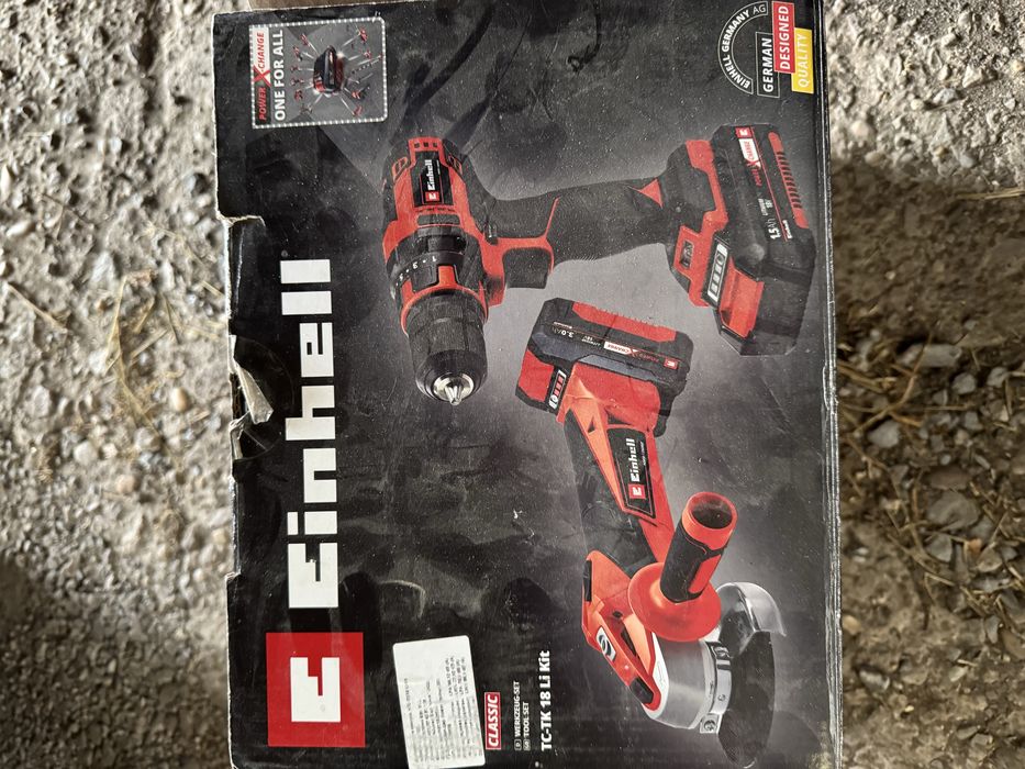 Безчетков акумулаторен ъглошлайф EINHELL