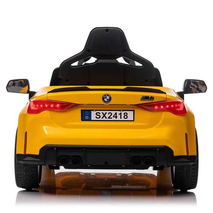Masinuta electrica BMW M4, galbene, Nr personalizat. sistem troler