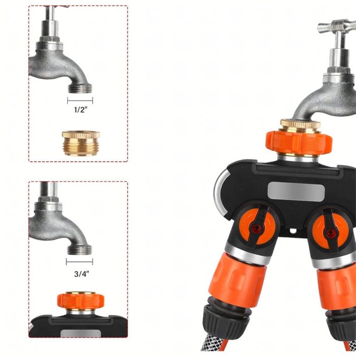 Двупосочен разпределител за градински кран 2в1