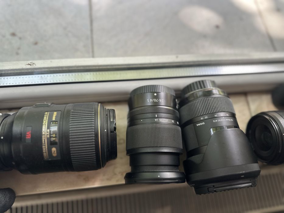 Obiective  Nikon Z  seria S 35mm 1.8s 24-70mm 4s  105mm 2.8  art f1.8 18-35mm