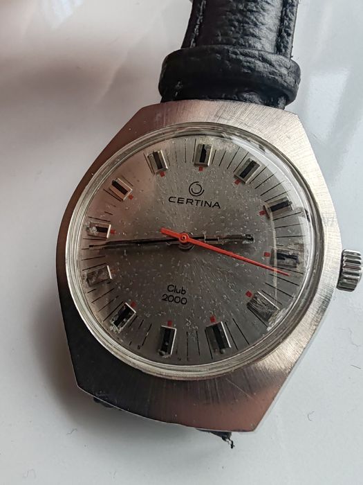 Ceas Certina Club 2000 Mecanic 36x42 Mm Funcționează Impecabil!