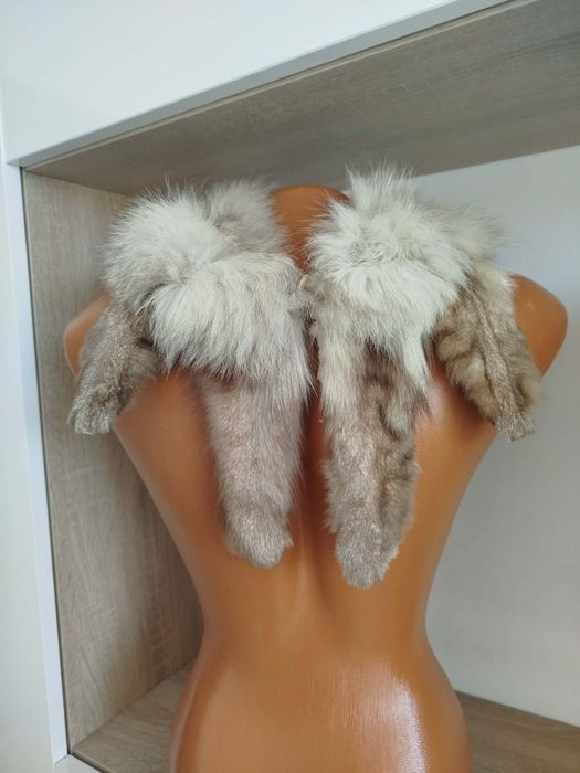 Guler unicat blană naturală vulpe și vizon, realizat la comandă