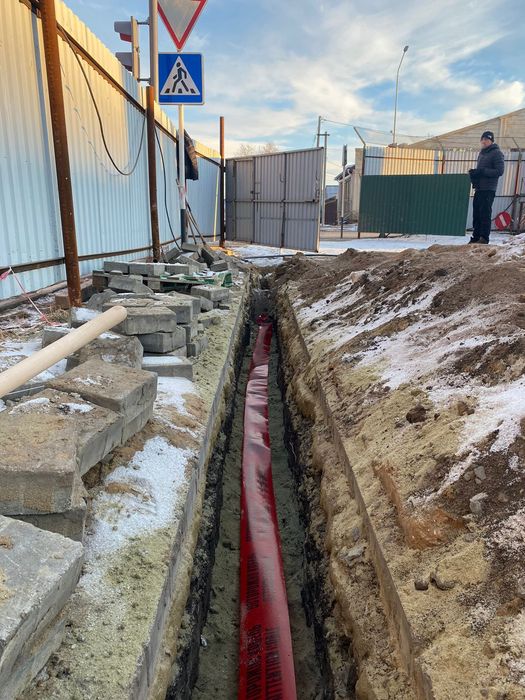 Копка зимой! Траншеи. Прокладка кабельных линий