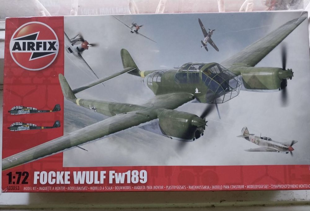 Сборная модель самолета Фокке Вульф 189 отфирмы Аирфикс, масштаб 1:72