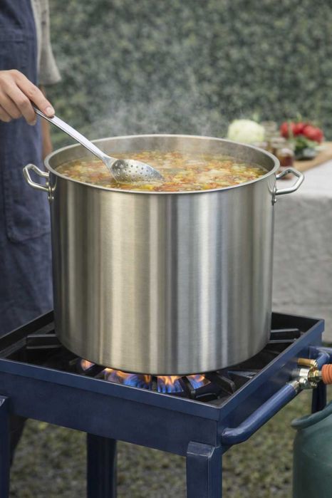 Oala inox profesionala 35L 35x35 cm pentru gatit intensiv