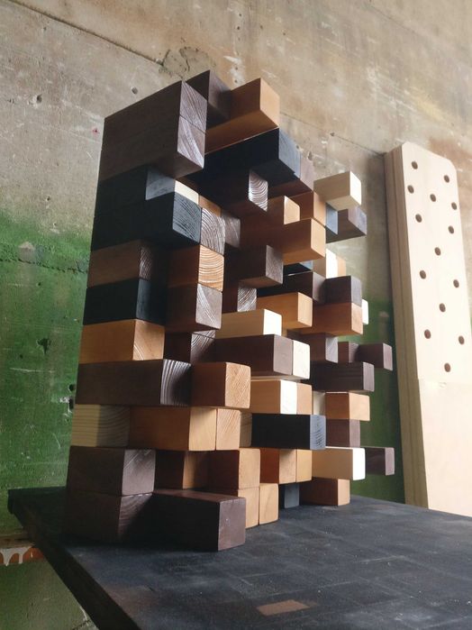 Panou acustic | Skyline Diffuser | PRD din lemn masiv 600x600 mm