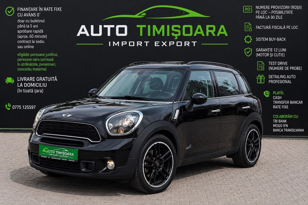 Mini Cooper 4x4 An 2014 Motor 2.0 Diesel Livrare gratuită Garanție Finanțare