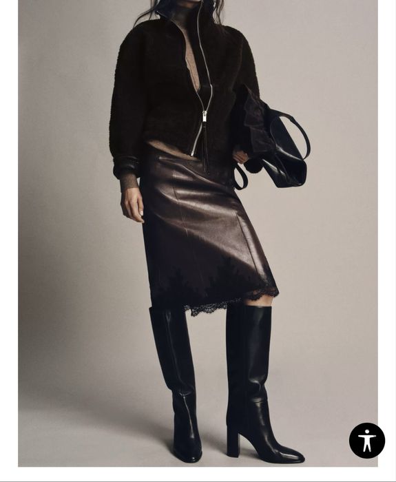 Кожени ботуши Зара