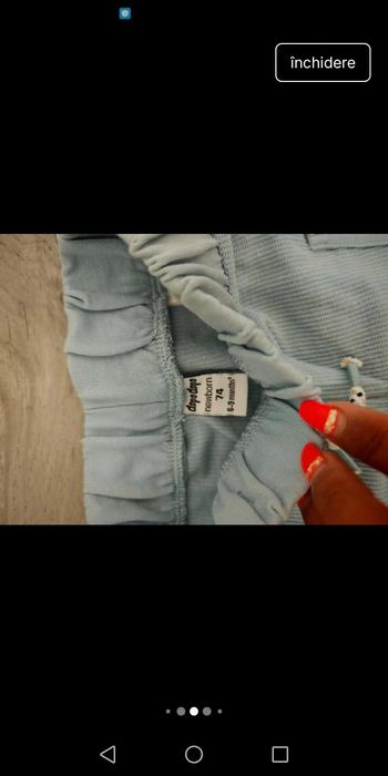 Vând lot pantaloni bebe 74-80