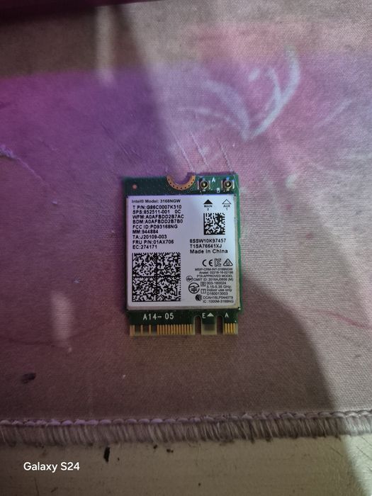 intel 3168NGW снятая с донора