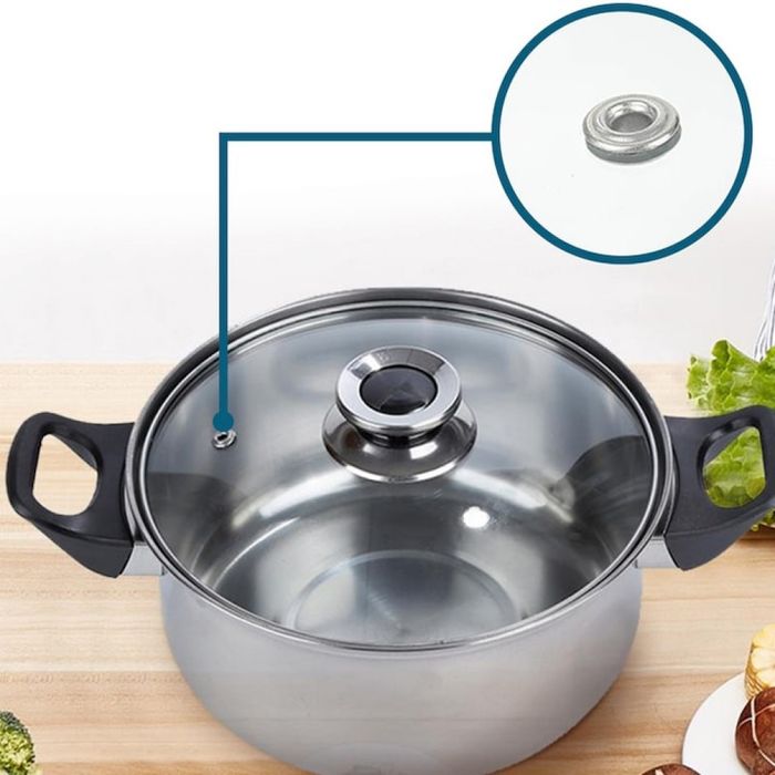 Комплект тенджери от Неръждаема Стомана – 12 части с капаци