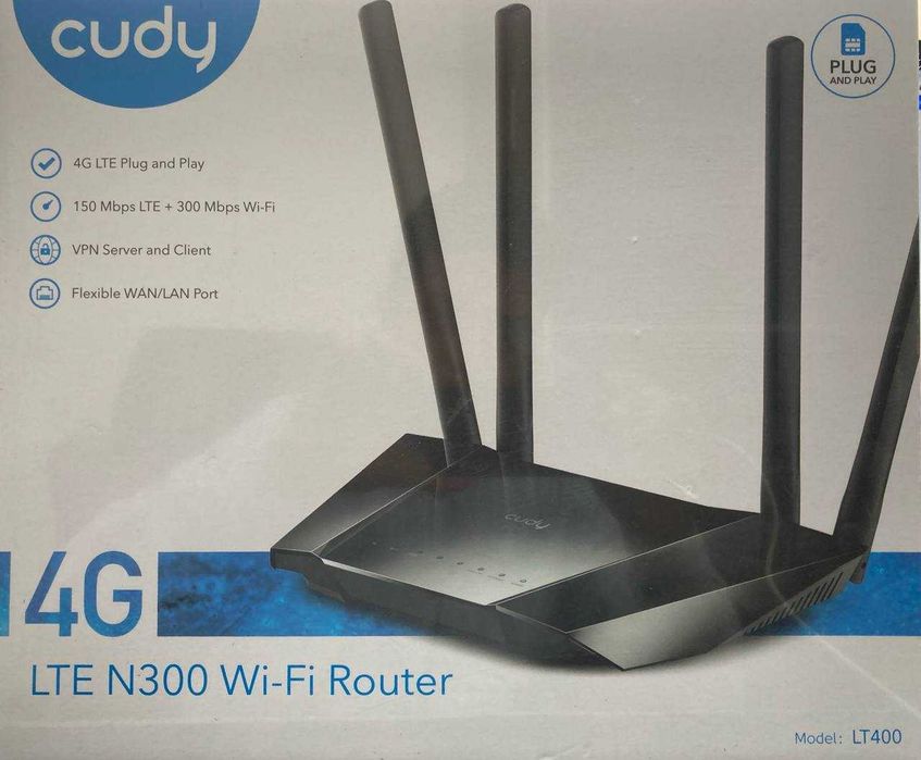 Роутер cudy 4G LTE (LT400) N300