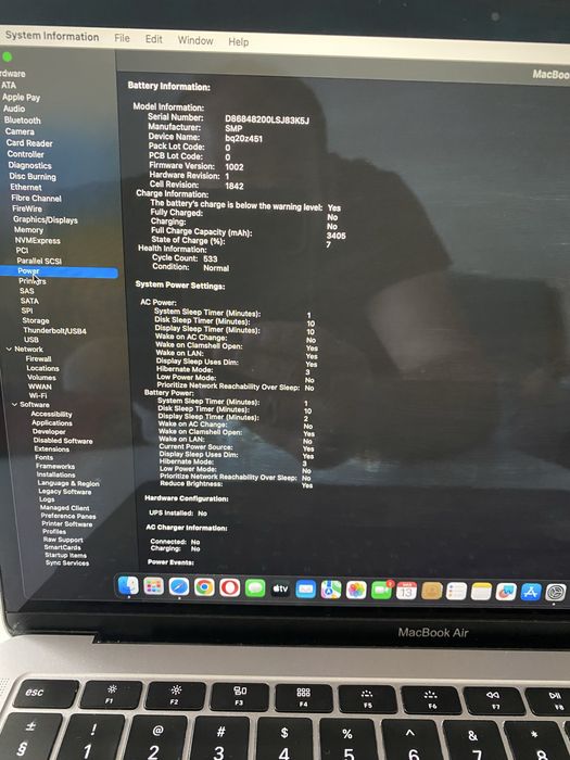 Macbook air 2018 i5, 256 SSD