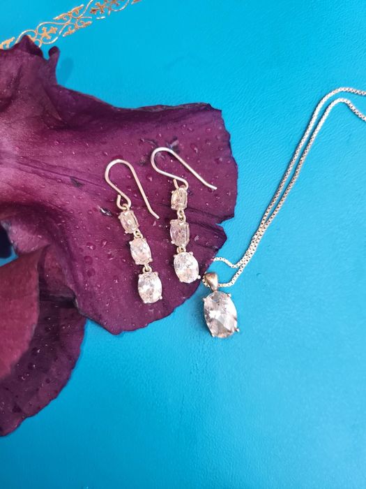 Серьги с кулончиком серебро 925