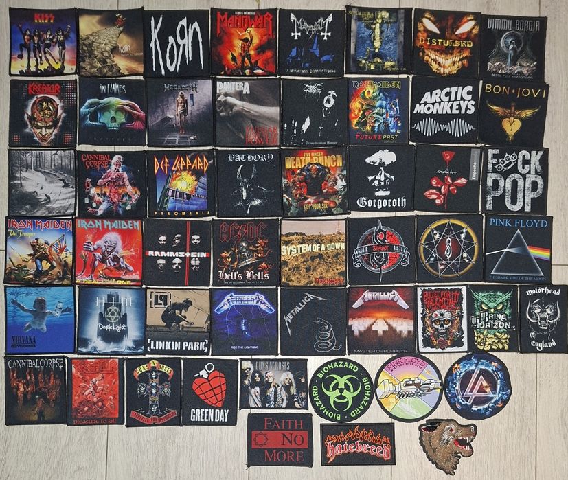 Patch uri cu formații Rock Metallica,Rammstein,Sabaton,Nirvana,Kreator