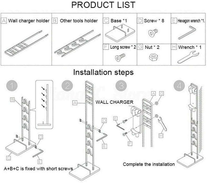 Стойка за прахосмукачка Bison Dyson - Органайзер и държач за Dyson