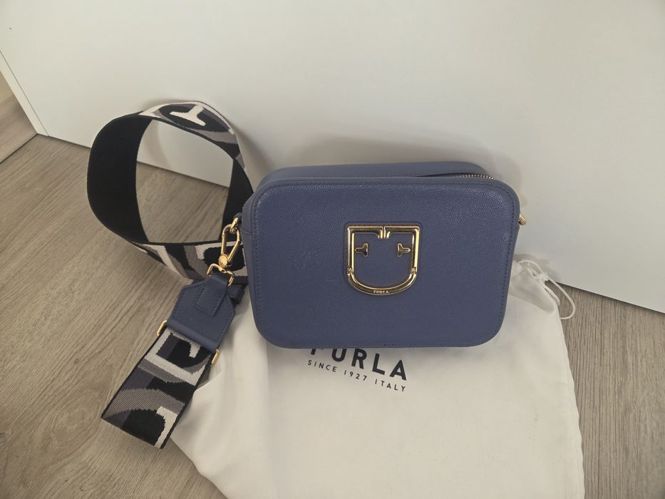 Чанта Furla в син цвят