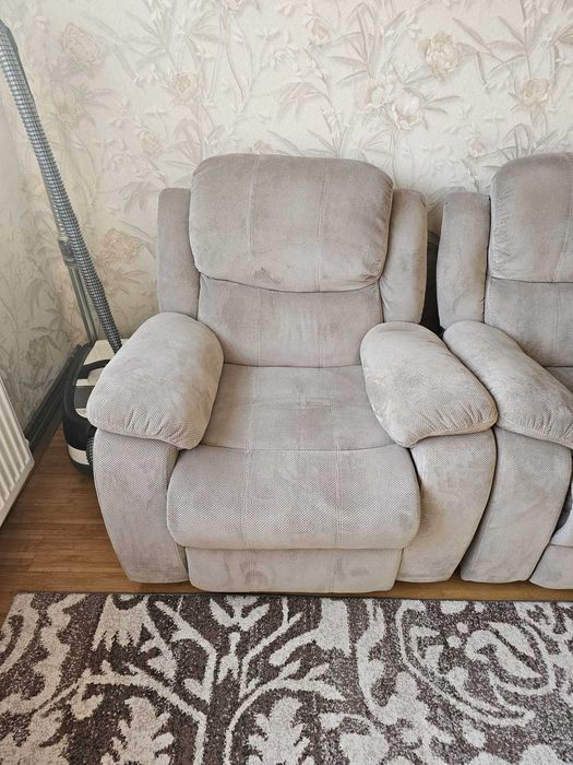 Canapea + Fotoliu Nole Mobexpert Recliner Manual Stare Excelenta 2025