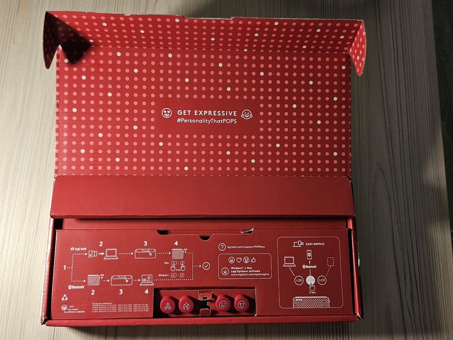 Розова механична и безжична клавиатура - Logitech Pop Keys