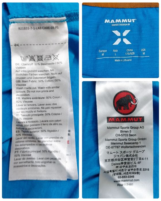 Tricou functional Mammut Swiss Design T-Shirt Men Glacier Blue, Eiger Tokyo Sky Tree mărimea M