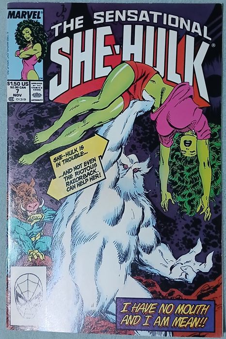 Banda desenata The Sensational She-Hulk 7 anul 1989 Marvel Comics John Byrne