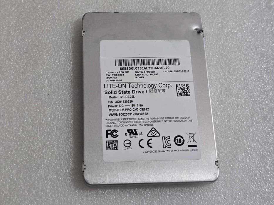 Solid-State Drive SSD LITE-ON CV3-DE256 256GB SATA 3 6.0Gbps 2.5 Inch