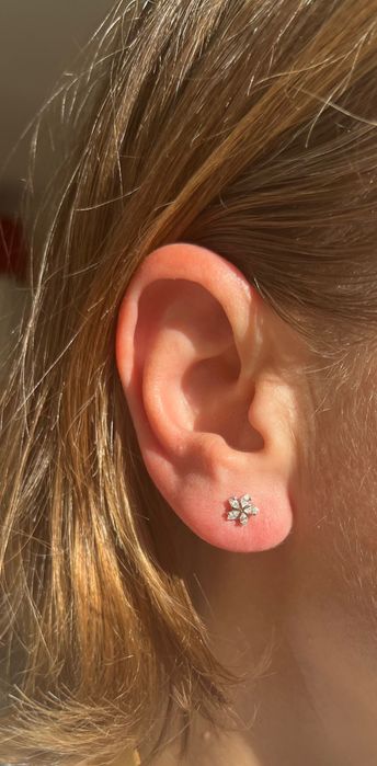 Сребърни обеци с бяла перла