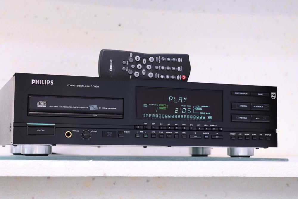 CD Player Vintage Philips CD850, Telecomandă.