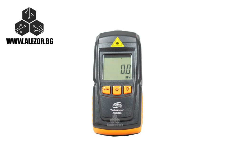 Тахометър GM8905 лазерен – за измерване на обороти и скорост на машини