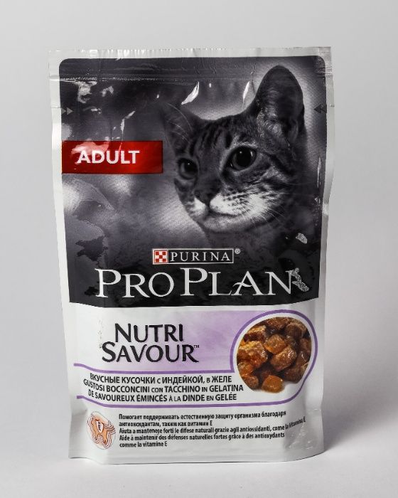Влажный, жидкий, паучи, соус, желе корм Purina Pro Plan (Проплан): 570 ...