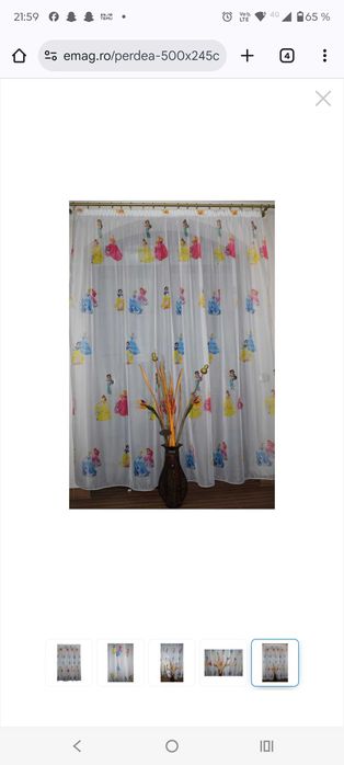 Perdea desene prințese pentru copii