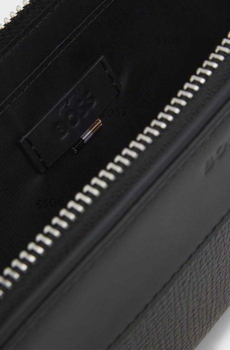 BOSS мужская сумка из гладкой и зернистой кожи