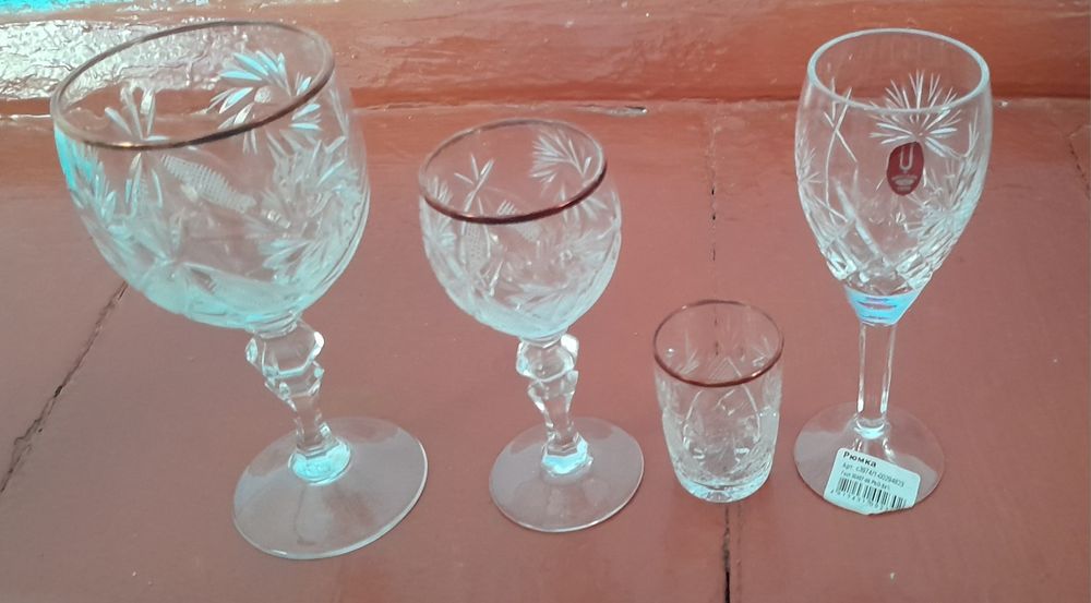 Фужеры Хрустальные Неман разных размеров