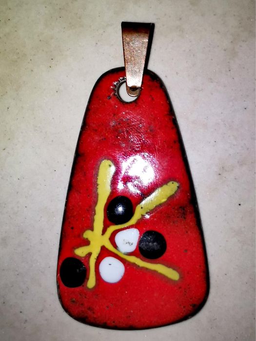 Бижу винтидж висулки емайлирано колие медно 50-60г. Хипи Яко за 3 бр.