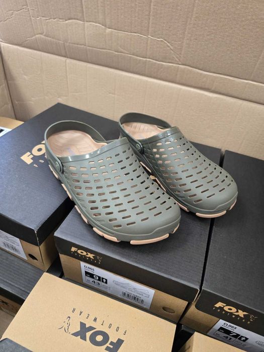 Чехли за риболов Fox Khaki Clogs